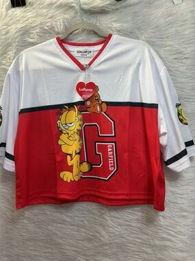 Lolli Garfield Red White Short-Sleeve Tee